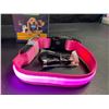 Image 2 : 2 Masbrill LED Light-Up Dog Collars - Rechargeable/Rainproof Super-Bright Design (Size S - Pink) New