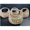 Image 2 : Lot of 4 Wicker Baskets with Handles - Great for Flowers, DIY Crafts, Gifts, Easter, Weddings - New