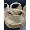 Image 4 : Lot of 4 Wicker Baskets with Handles - Great for Flowers, DIY Crafts, Gifts, Easter, Weddings - New