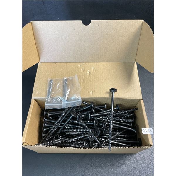 100PC Box of 4-1/2" #14 Heavy-Duty Wood Screws - Star Drive with Included Star Bit - New!