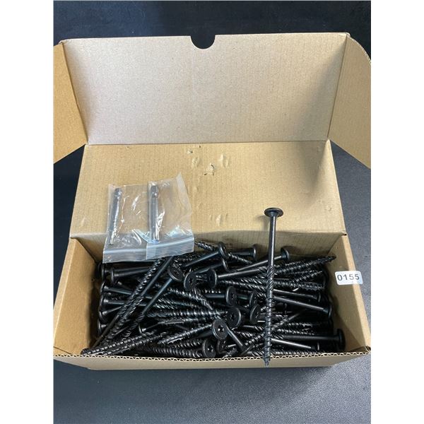100PC Box of 4-1/2" #14 Heavy-Duty Wood Screws - Star Drive with Included Star Bit - New!