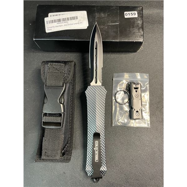Cold Steel Tactical OTF Pop-Out Knife with Carbon Handle - New in Box