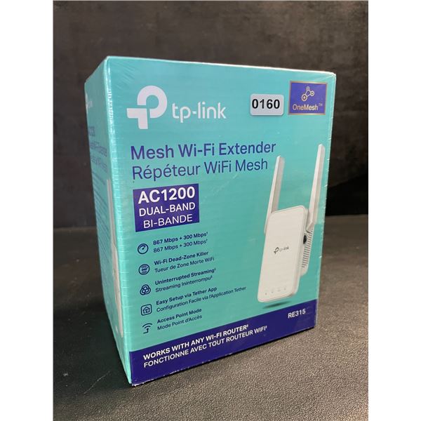 TP-Link AC1200 Mesh Wi-Fi Extender/WiFi Booster - Works with Any WiFi Router - New Sealed!