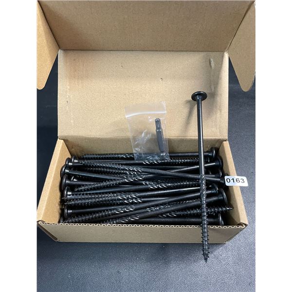 50PC Box of 6" #14 Heavy-Duty Wood Screws - Star Drive with Included Star Bit - New!