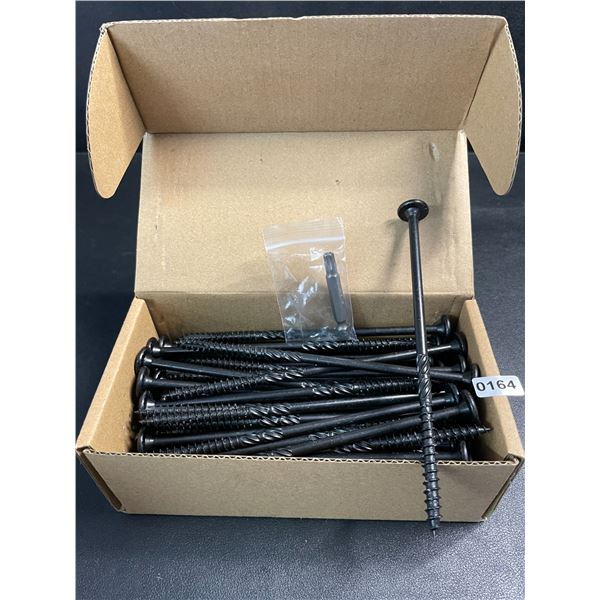 50PC Box of 6" #14 Heavy-Duty Wood Screws - Star Drive with Included Star Bit - New!