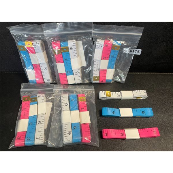 6 Packs (3PCS Each) Measuring Tapes (60 Inch) White/Blue/Pink - Brand New