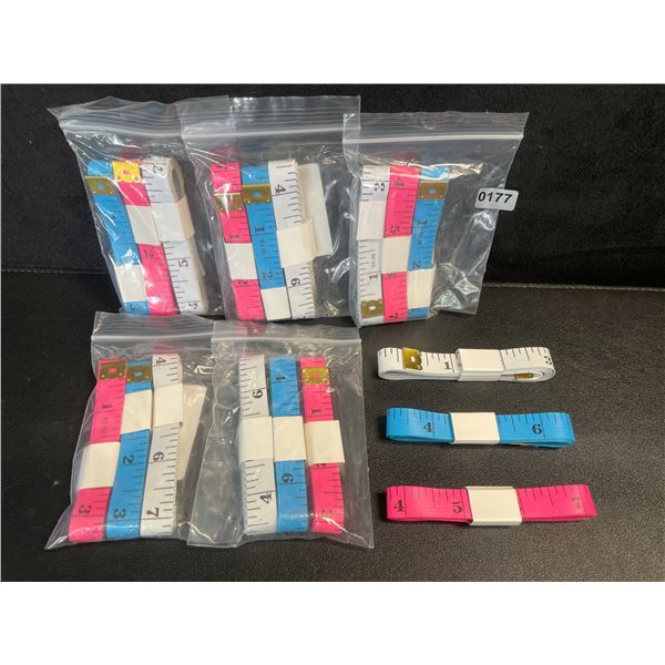 6 Packs (3PCS Each) Measuring Tapes (60 Inch) White/Blue/Pink - Brand New