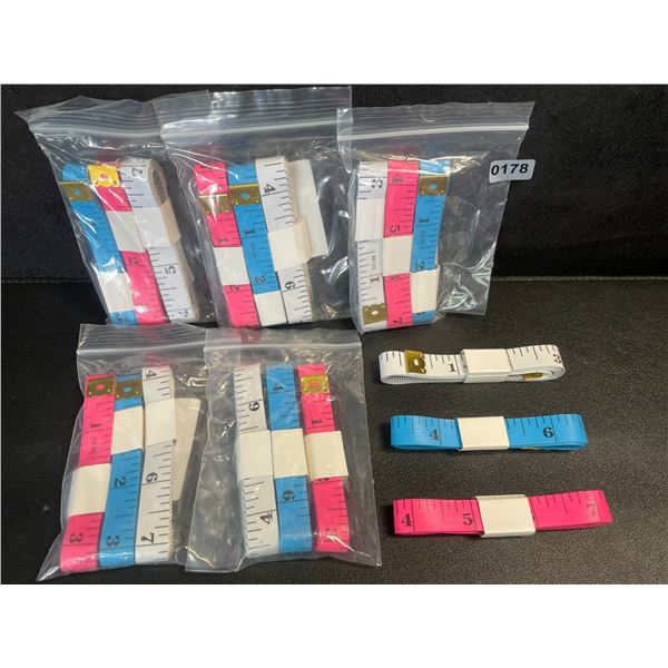 6 Packs (3PCS Each) Measuring Tapes (60 Inch) White/Blue/Pink - Brand New