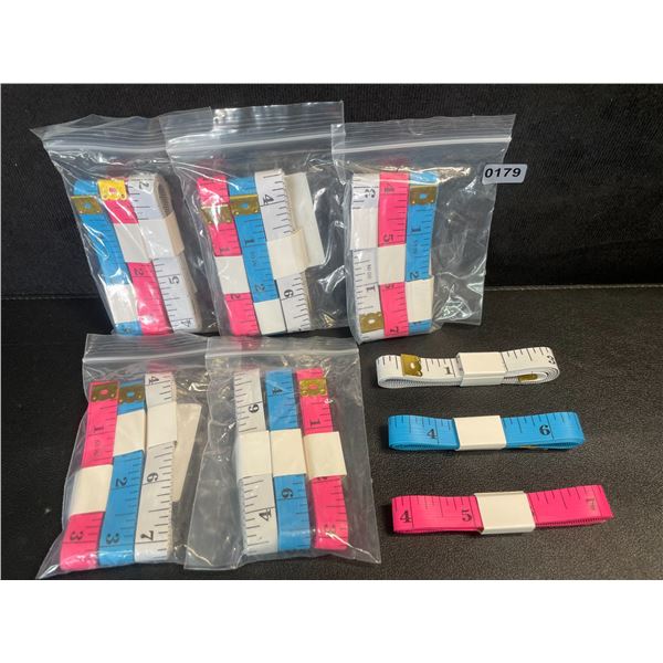 6 Packs (3PCS Each) Measuring Tapes (60 Inch) White/Blue/Pink - Brand New