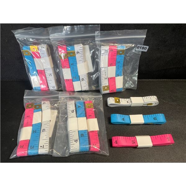 6 Packs (3PCS Each) Measuring Tapes (60 Inch) White/Blue/Pink - Brand New
