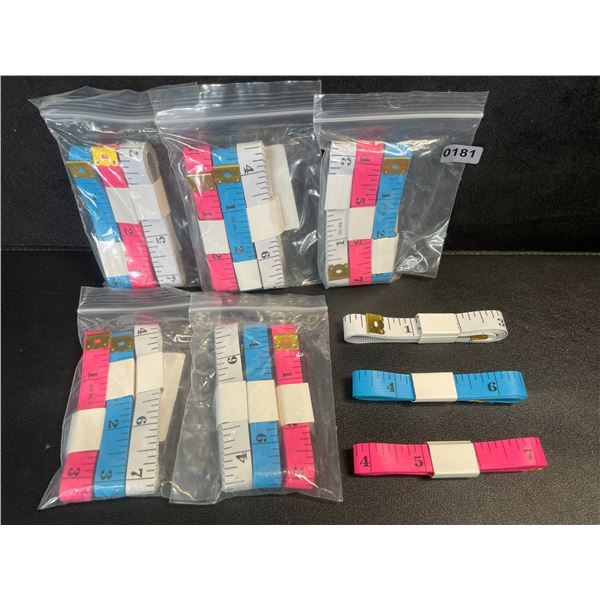 6 Packs (3PCS Each) Measuring Tapes (60 Inch) White/Blue/Pink - Brand New