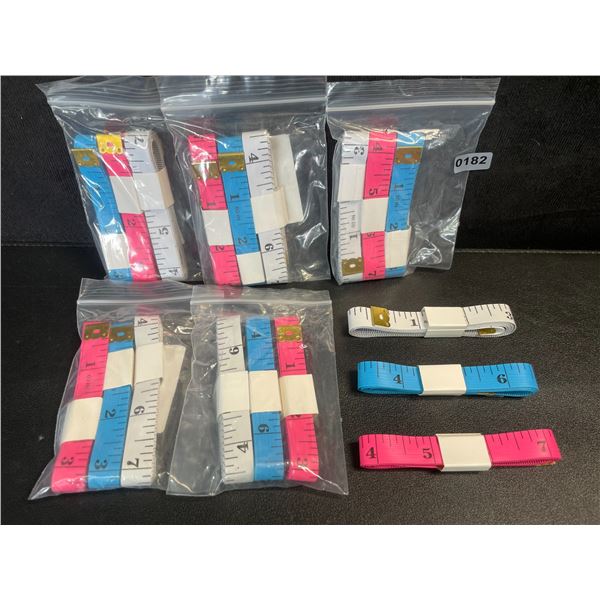 6 Packs (3PCS Each) Measuring Tapes (60 Inch) White/Blue/Pink - Brand New