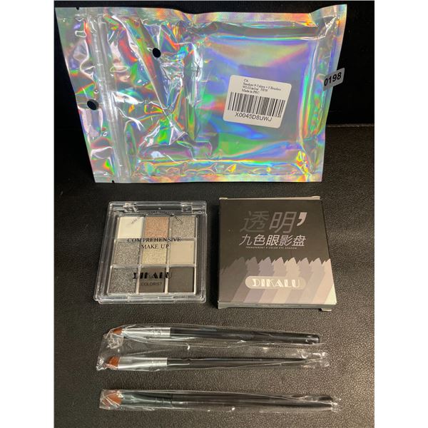 Smokey 9-Color Eyeshadow Palette + 3 Brushes - New
