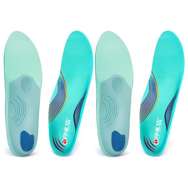2 Pairs Orhilya Plantar Fasciitis Pain Relief/Arch Support Shoe Insoles - Size 10 Men - New