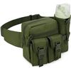 Image 1 : Tactical Style Waist Bag/Hiking Bag with Detachable Water Bottle Holder - Adjustable Belt - New