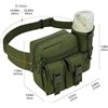 Image 4 : Tactical Style Waist Bag/Hiking Bag with Detachable Water Bottle Holder - Adjustable Belt - New