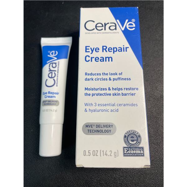 CeraVe Eye Repair Cream with Hyaluronic Acid (14.2g) Reduces Eye Dark Circles/Puffiness - New