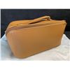 Image 8 : EACHY Large Travel Makeup/Cosmetic Bag (Brown) Open Flat/Spacious Design - Brand New