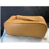 Image 10 : EACHY Large Travel Makeup/Cosmetic Bag (Brown) Open Flat/Spacious Design - Brand New
