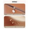 Image 5 : EACHY Large Travel Makeup/Cosmetic Bag (Brown) Open Flat/Spacious Design - Brand New