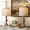 Image 3 : 2-Pack Rustic/Farmhouse Style Bedside Table Lamps with Linen Shades - 20" - Brand New!
