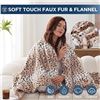 Image 1 : Electric Heated Blanket (72" x 84") Leopard Print; 4 Heat Settings; Ultra-Soft; Timer Settings - NEW