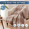 Image 2 : Electric Heated Blanket (72" x 84") Leopard Print; 4 Heat Settings; Ultra-Soft; Timer Settings - NEW