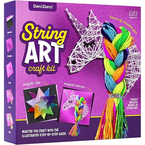Dan&Darci String Art Craft Kit - Ages 10+ - Hours of Creative Fun! - New