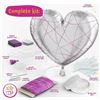Image 6 : Dan&Darci 3D String Art Kit - Light-Up Heart Lantern with 20 Multicolored LED Bulbs -  Ages 8+ - New
