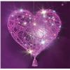 Image 8 : Dan&Darci 3D String Art Kit - Light-Up Heart Lantern with 20 Multicolored LED Bulbs -  Ages 8+ - New