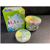 Image 4 : Soft Puff Slime Kit - Non-Sticky/Mess-Free Slime Toy Kit - Kiwi Fruit (Scented) Super-Stretchy! New