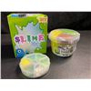 Image 4 : Soft Puff Slime Kit - Non-Sticky/Mess-Free Slime Toy Kit - Kiwi Fruit (Scented) Super-Stretchy! New