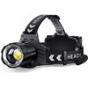 Image 1 : LED Rechargeable Headlamp; Super Bright/High Lumens, Zoomable, IPX7 Waterproof; 12 Modes - NEW
