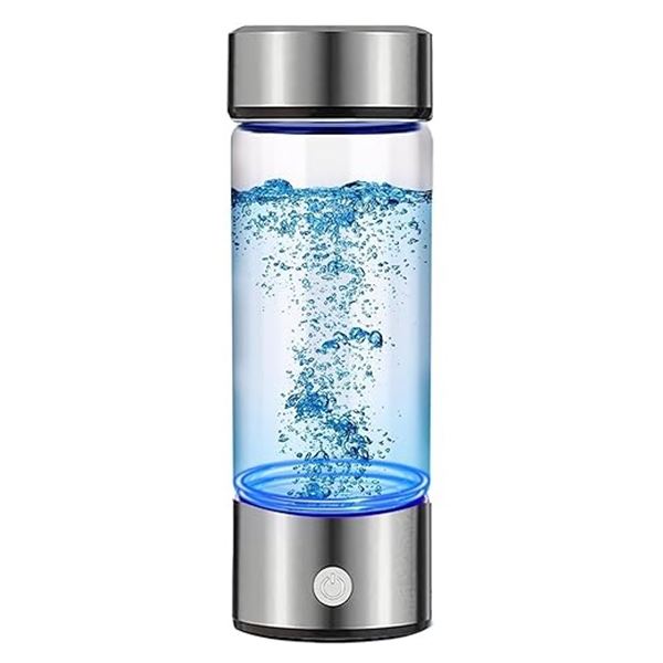 Portable Hydrogen Water Bottle - Rechargeable/Glass Design - Improves Water Quality in Minutes! New