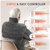Image 6 : ComfyTemp Weighted Electric Heating Pad for Neck & Shoulder (Grey) 9 Heating Levels, Timer - New