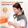 Image 7 : ComfyTemp Weighted Electric Heating Pad for Neck & Shoulder (Grey) 9 Heating Levels, Timer - New