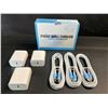 Image 1 : 3-Pack iPhone Fast Chargers - 3x Cords & 3x Wall Blocks Included (Lightning to USB-C) - New