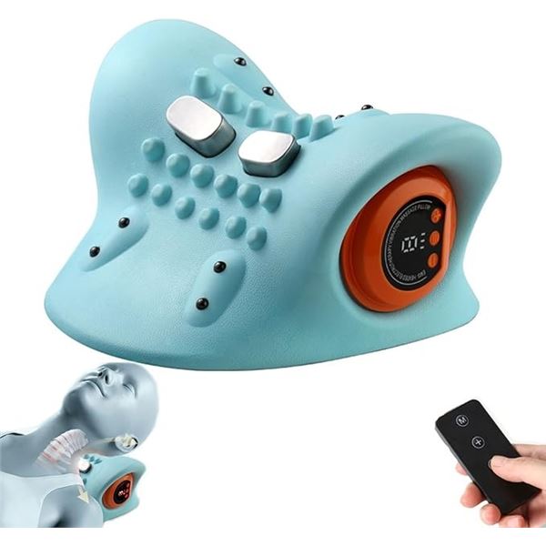 Hugterra Heated Electric Neck/Shoulder Massager with Remote Control; For Back/Neck Pain - New!