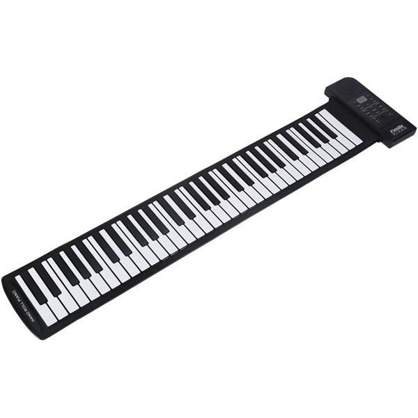 Flexible/Portable 61-Key Roll Up Piano - Soft/Flexible Electronic Piano Keyboard - New