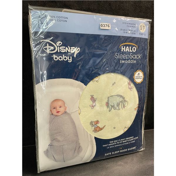 Disney Baby HALO SleepSack Swaddle for Babies (3-6months) 100% Cotton; TOG 1.5 - New