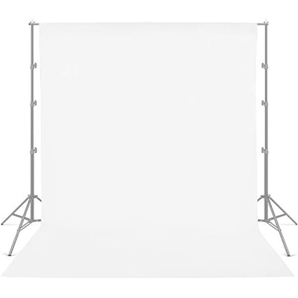 10FT x 10FT White Photography Backdrop Curtain - Polyester Fabric White Screen/Back Drop - New