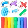 Image 4 : 72PC Kids STEM Pipe Building Toy Play Set - Interactive Tubular Pipes - New