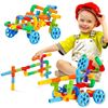 Image 5 : 72PC Kids STEM Pipe Building Toy Play Set - Interactive Tubular Pipes - New