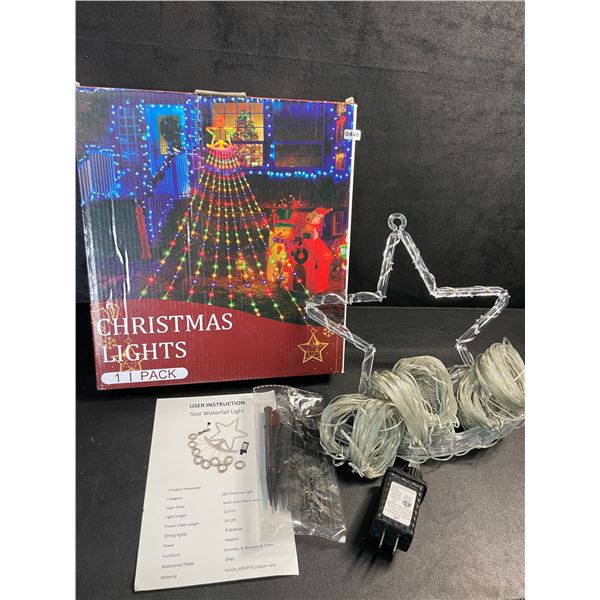 23FT Star Waterfall LED Christmas Light for Outdoors - Warm White - Brand New!