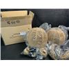 Image 6 : 2-Pack Rustic Farmhouse Rattan Hanging Pendant Lights (Plug-In Design) w/ Natural Rope Detail - New!