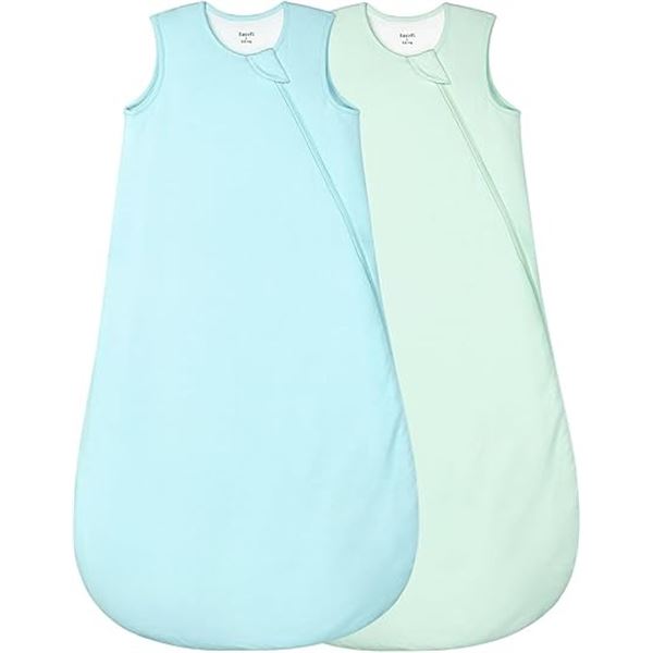 2-Pack Supersoft Rayon Bamboo Sleep Sacks (Green + Blue) Fits 6-12month Babies - New!