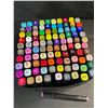 Image 2 : 100PCS Dual-Tip Artist Markers Set - Multi-Color Alcohol Markers for Drawing/Sketching - NEW
