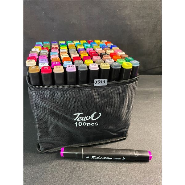 100PCS Dual-Tip Artist Markers Set - Multi-Color Alcohol Markers for Drawing/Sketching - NEW