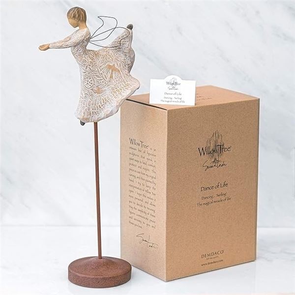 Willow Tree 15.5" Dance of Life Angel Hand-Painted Figure; Sculpted Figure for Classic Nativity; New