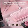Image 9 : Redthunder K95 Wireless Mechanical Keyboard; Smart TFT Screen, RGB Backlit - Gradient Pink - NEW